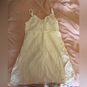 Abound White Ruffle-Trim Slip Dress